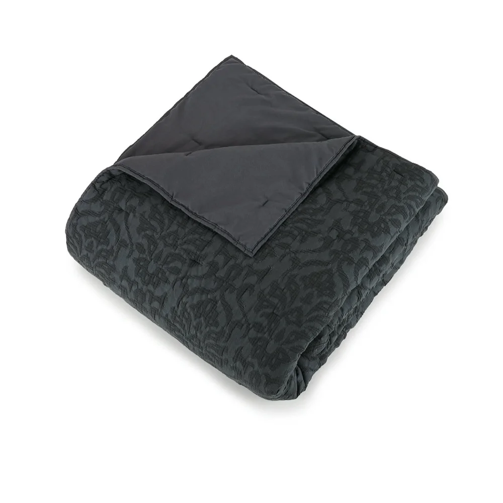 NEW Better Homes & Gardens Dark Grey Jacquard Damask Queen Quilt